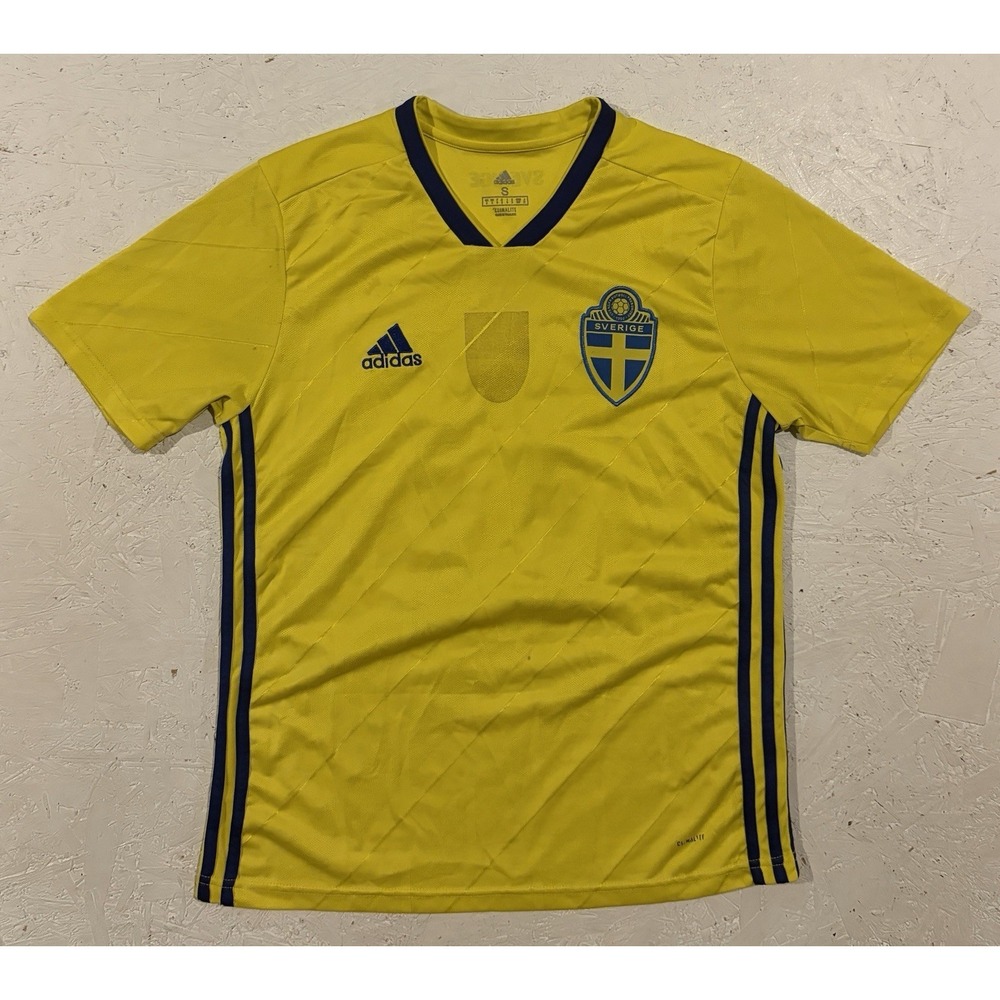 Sweden National Team Soccer Jersey Adidas Mens S Yellow World Cup Athletic‎
